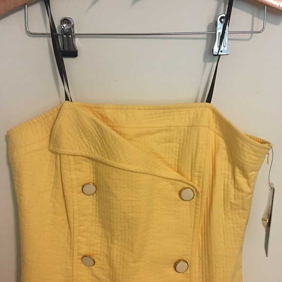 Laundry by Shelli Segal yellow strapless dress - Picture 4 of 8